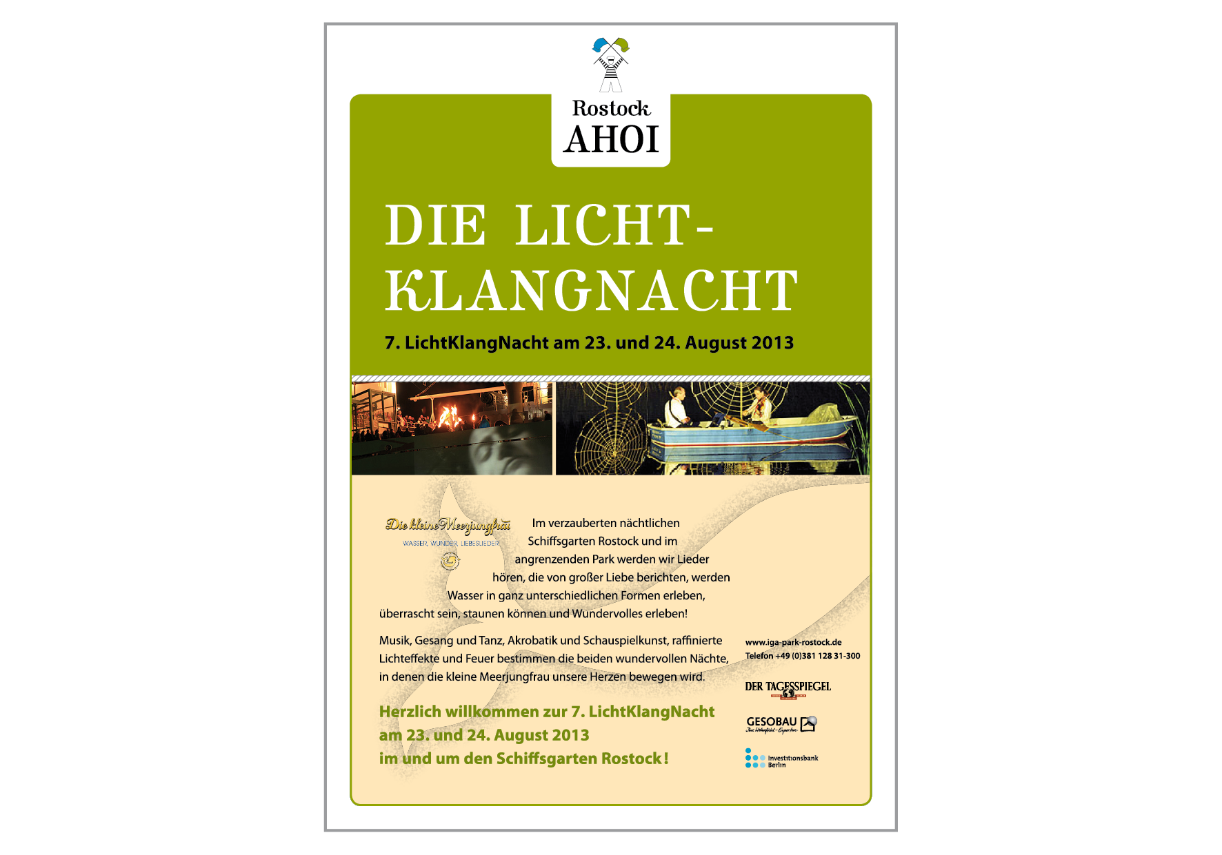 Anzeigenentwurf für den Schiffsgarten Rostock - IGA Park Rostock