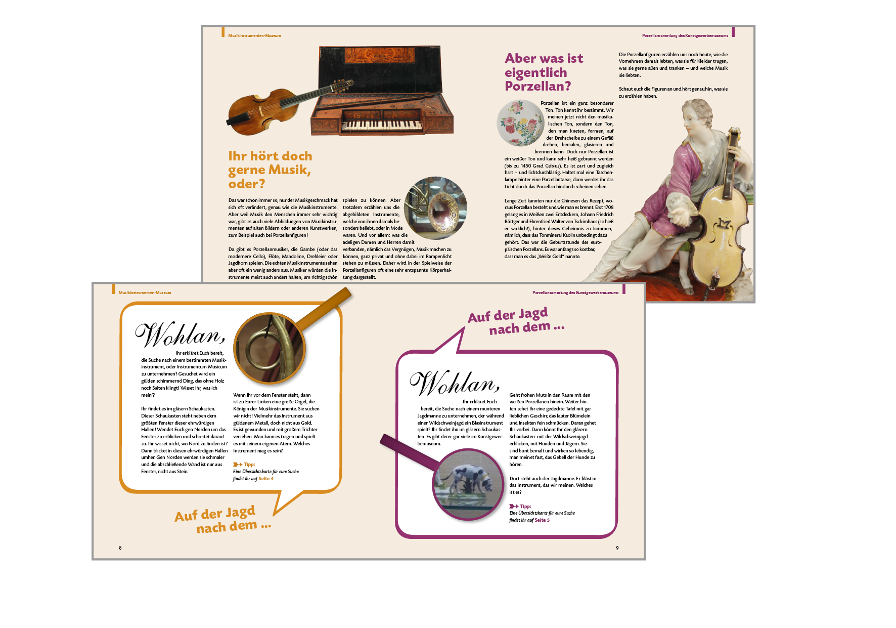 Doppelseiten der Broschüre für die Stiftung Preußischer Kulturbesitz